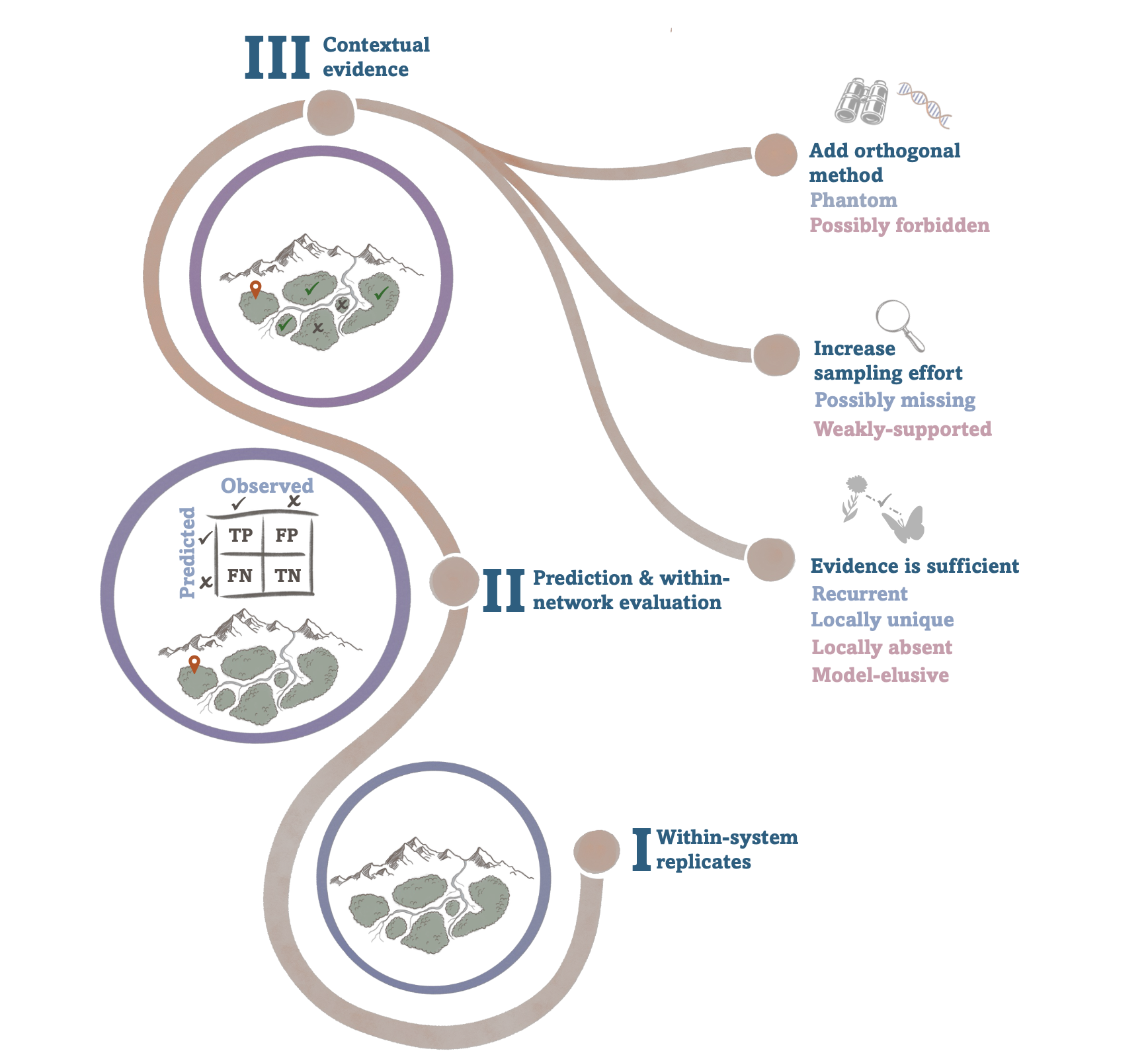 Contextual evidence for categorising interactions and guiding their discovery